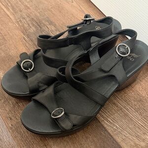 Dansko Strappy Black Women's Sandals
